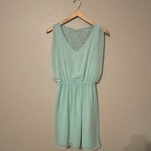 💛 3/$30 SALE - Teal Chiffon Lace Dress